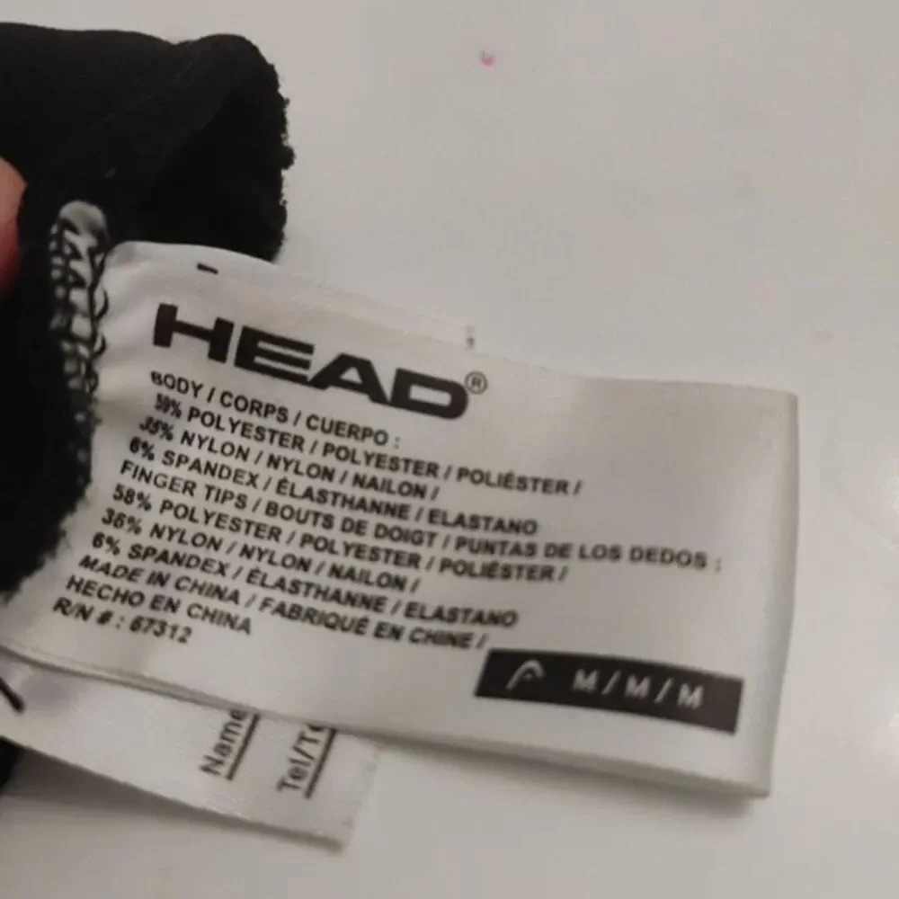 Head SENSATEC Gloves Kids Touchscreen Black with Red Accent Medium